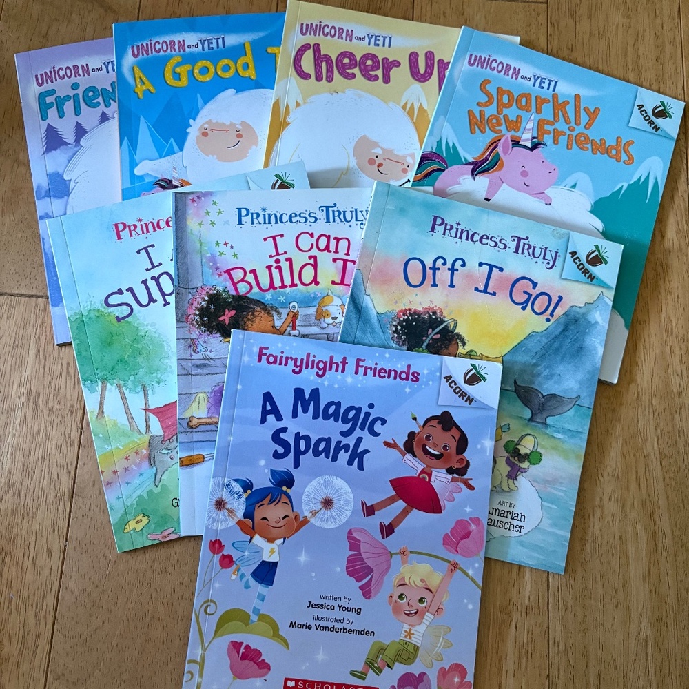 EUC Acorn books - lot of 8